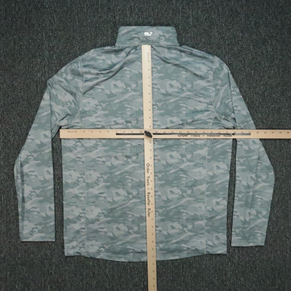 Vineyard Vines Pullover Mens Medium Gray Camo Performance Quarter Zip - Picture 5 of 8